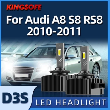 KINGSOFE 1 пара светодиодных Ламп для Передних Фар D3S Автомобильный Светильник HID Лампа 6000 K Белый Подходит Для Audi A8 S8 RS8 2010-2011