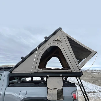 высококачественная походная треугольная алюминиевая жесткая оболочка, палатка на крыше, автомобильная палатка