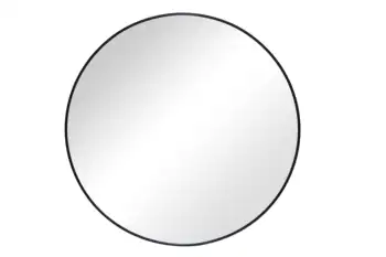 Настенное зеркало Круглое, диаметр 28 дюймов, черная отделка