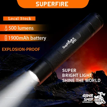 Новый Мини Портативный светодиодный фонарик SUPERFIRE EP01, ультраяркий фонарь, Регулируемый Водонепроницаемый Фонарь для Кемпинга и Рыбалки на открытом Воздухе